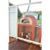 image of wood burning fired brick pizza oven