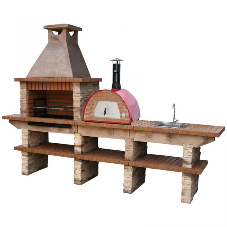 Stone barbecue with Wood Fired Oven AV245F Impexfire